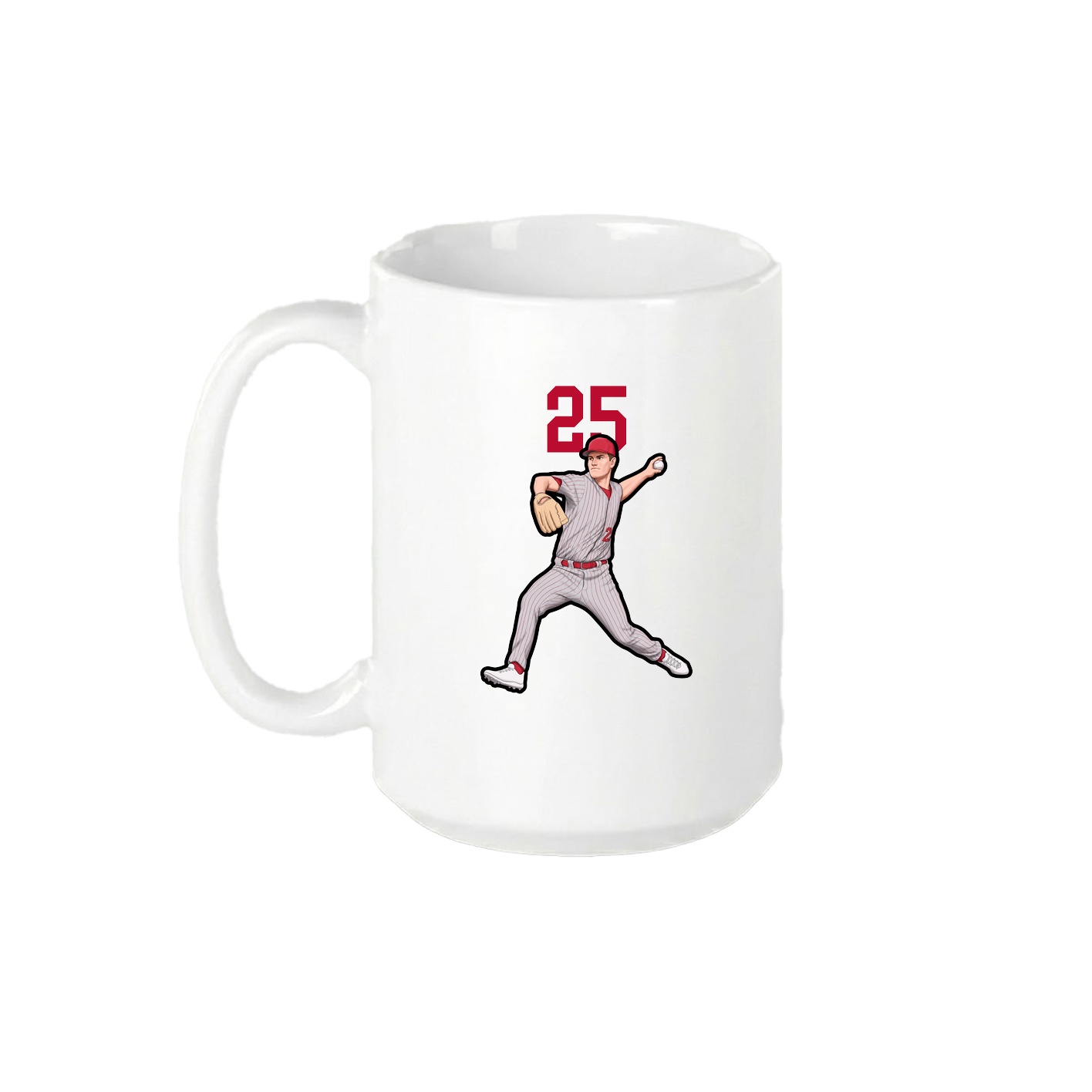 15oz Coffee Mug — Number Top in White