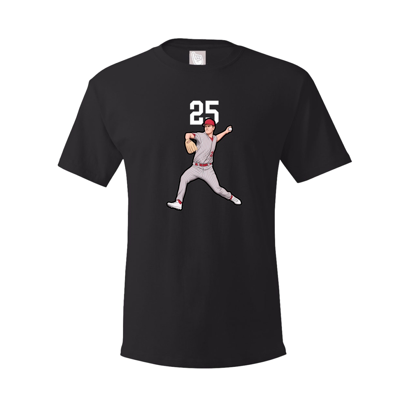 Youth Tee — Number Top in Black