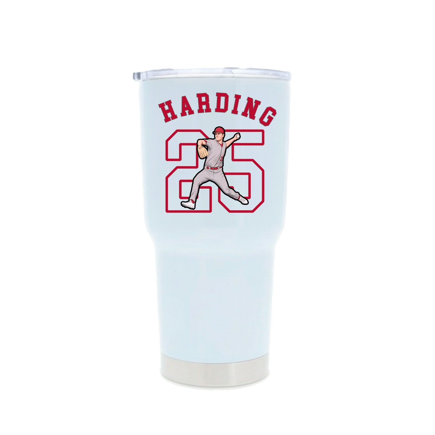 30oz Stainless Steel Tumbler — Shirsey Arch in White