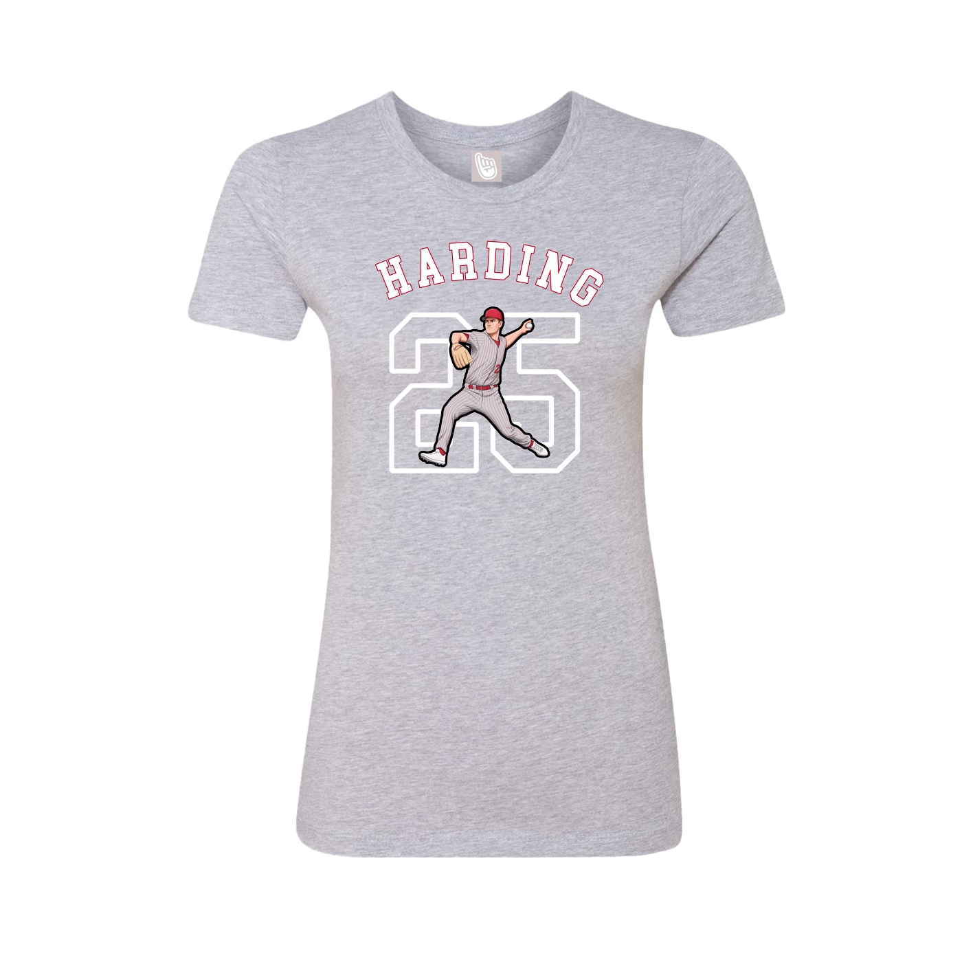 Fitted Women's Tee — Shirsey Arch in Grey