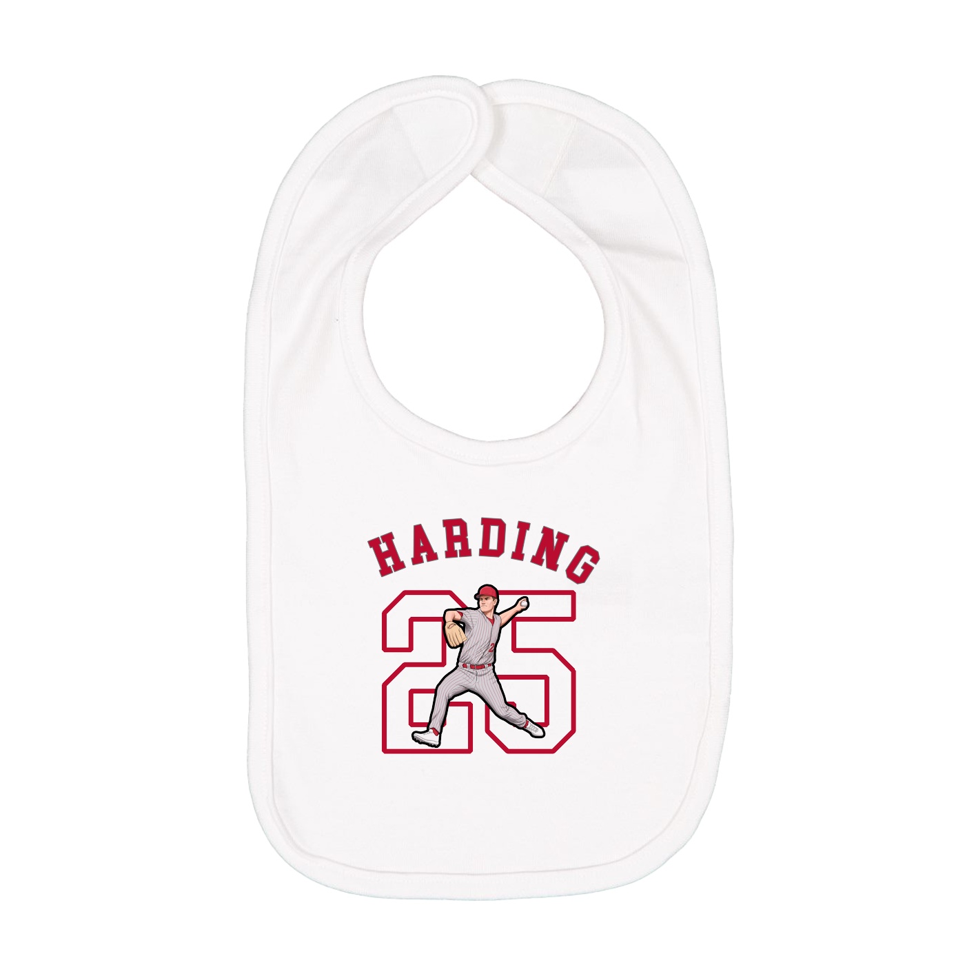 Infant Bib — Shirsey Arch in White