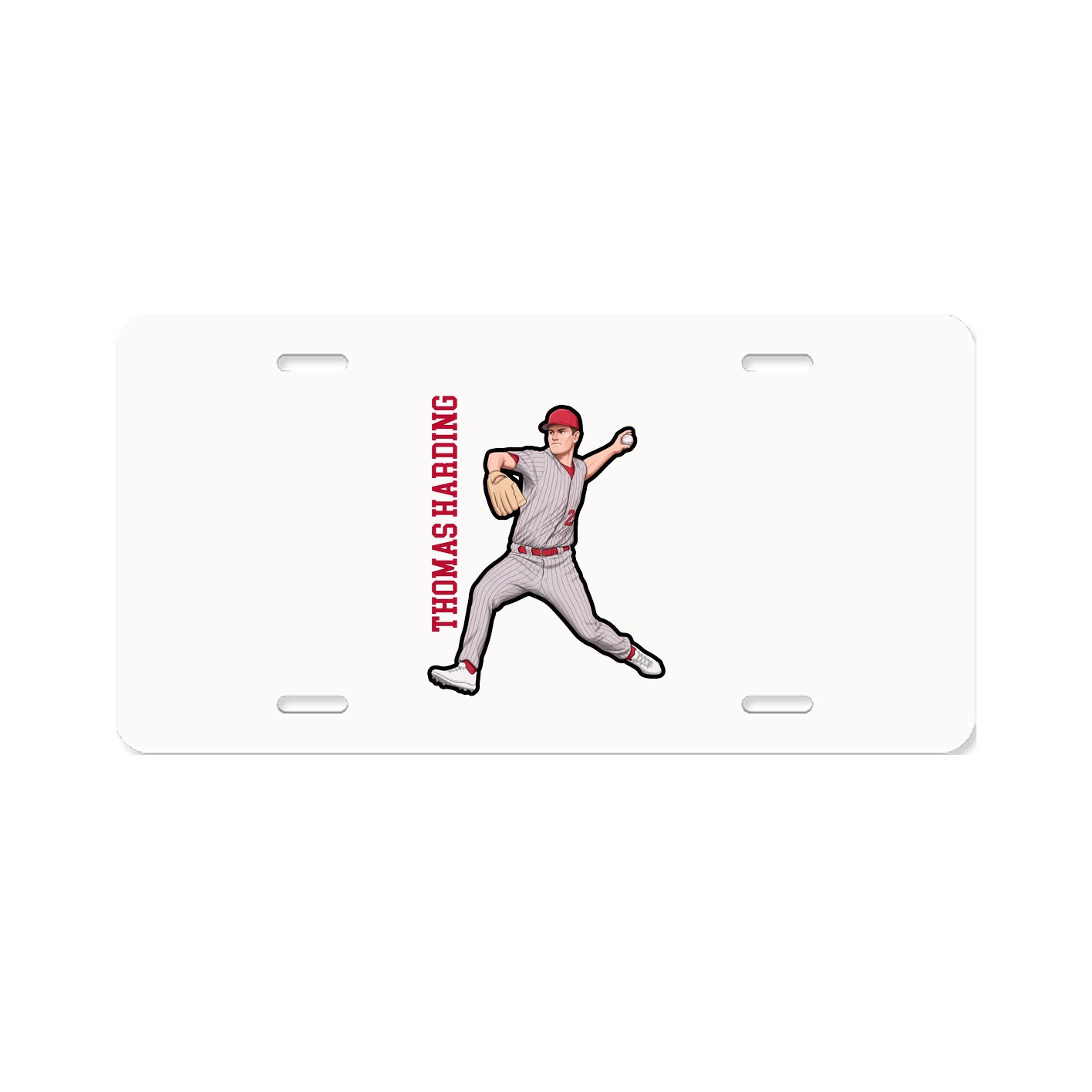 License Plate — Name Vertical in Classic
