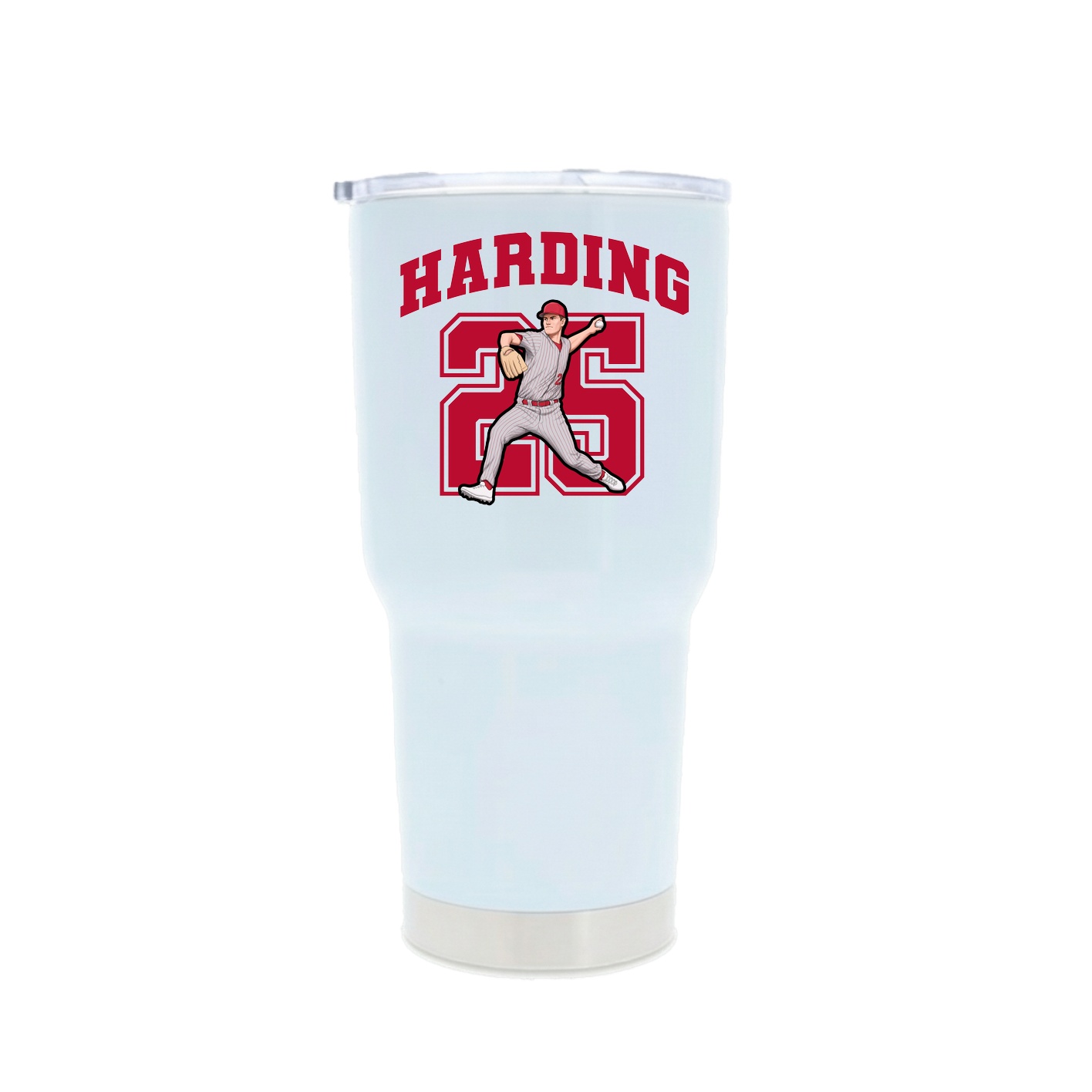 30oz Stainless Steel Tumbler — Number in White