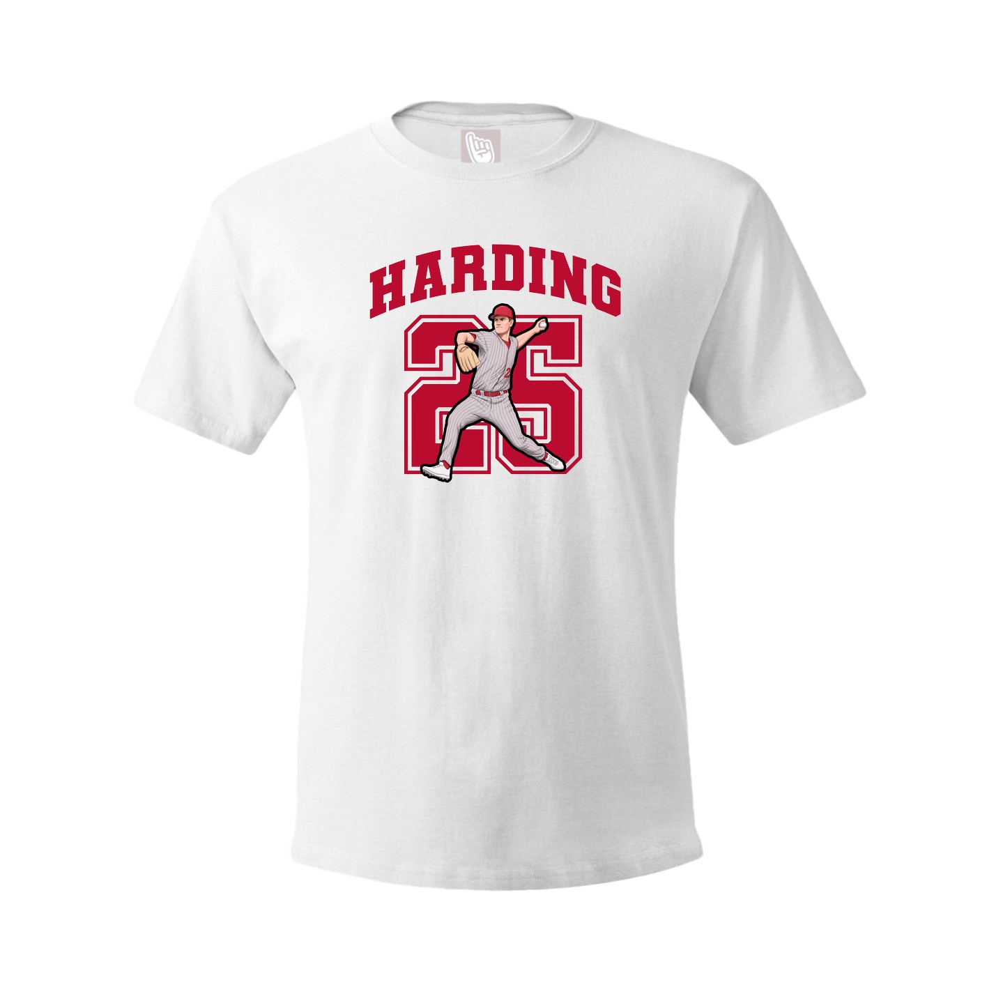 Youth Tee — Number in White
