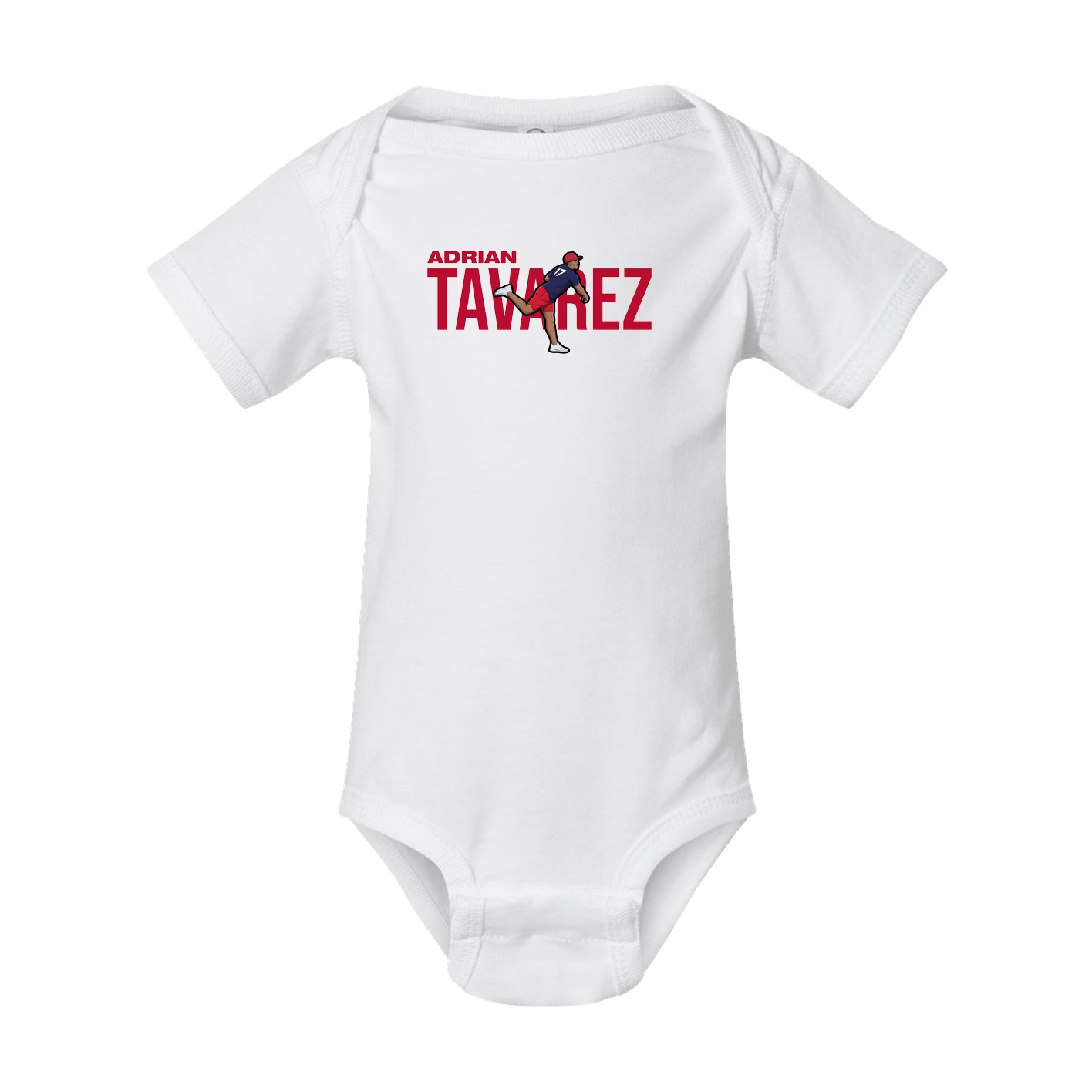 Baby Onesie — Player Name in White