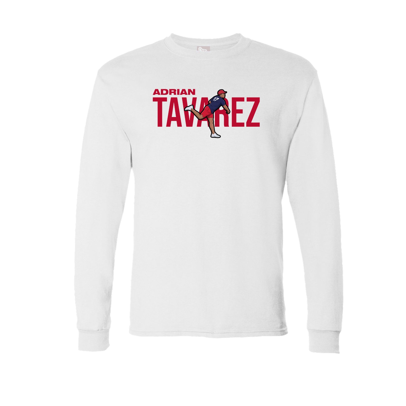 Long Sleeve Tee — Player Name in White