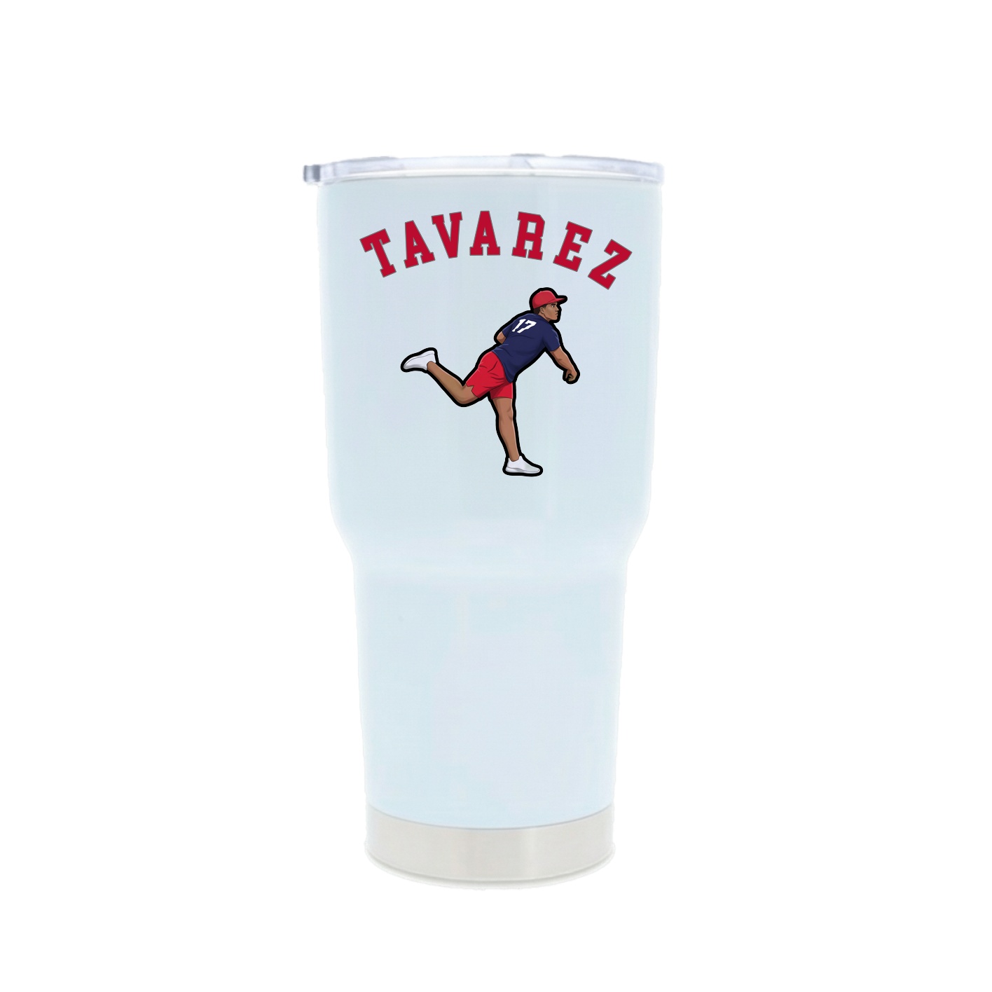 30oz Stainless Steel Tumbler — Shirsey Arch in White