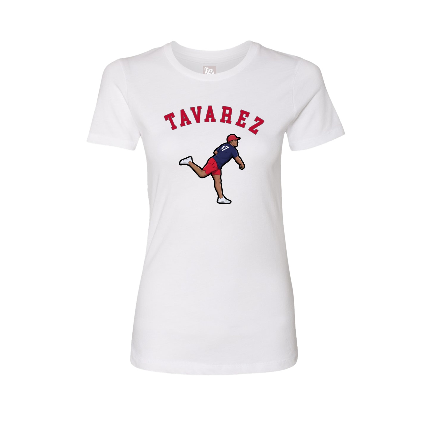 Fitted Women's Tee — Shirsey Arch in White