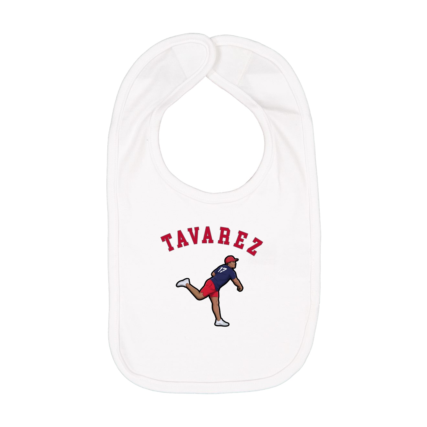 Infant Bib — Shirsey Arch in White