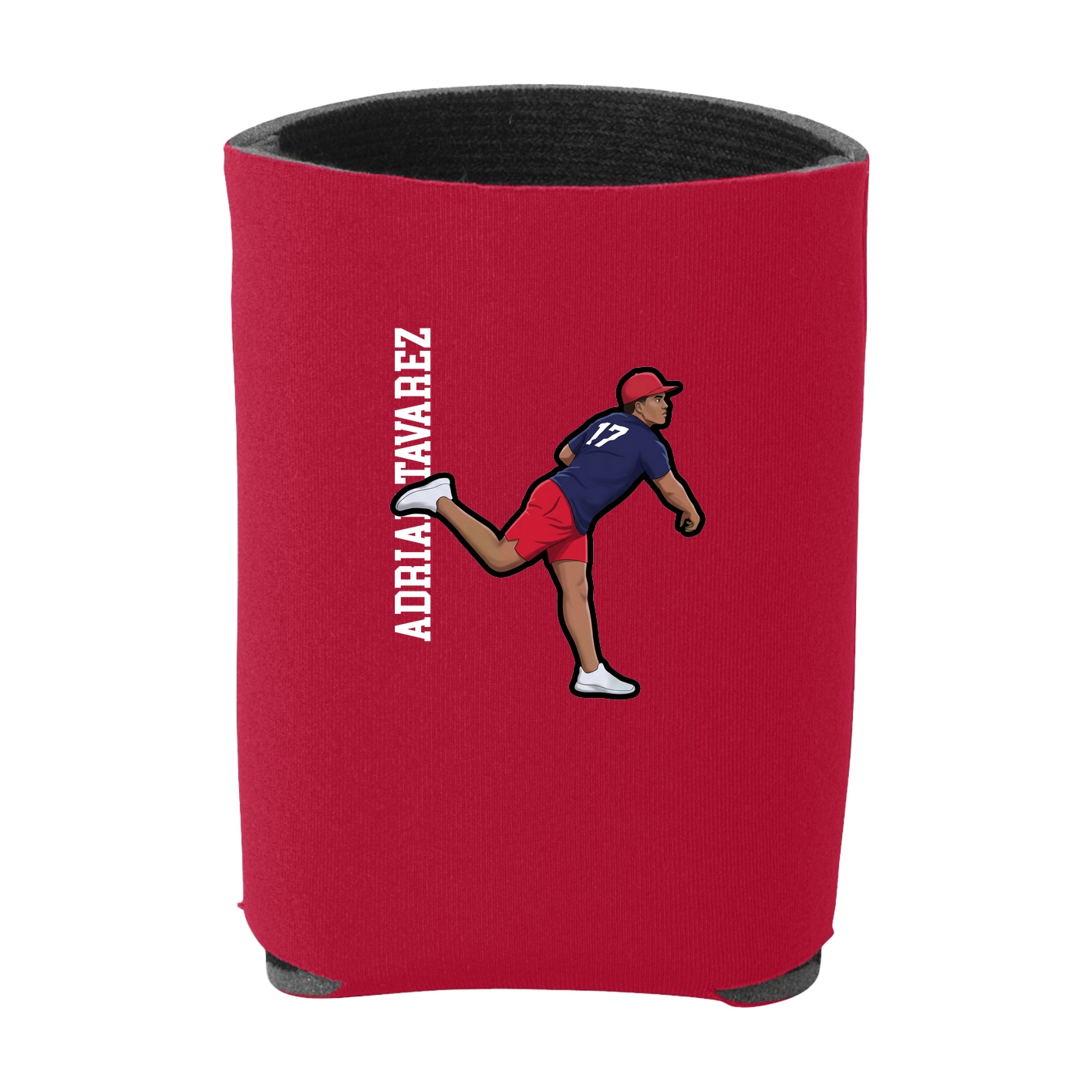 Can Holder — Name Vertical in Red