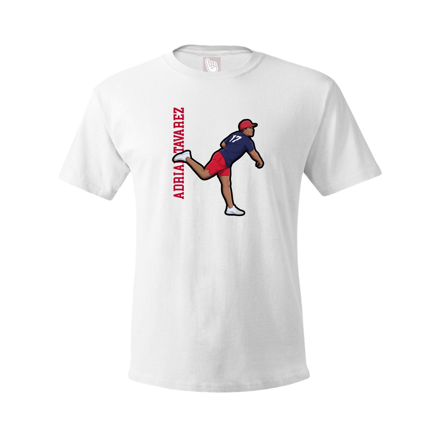 Tee — Name Vertical in White
