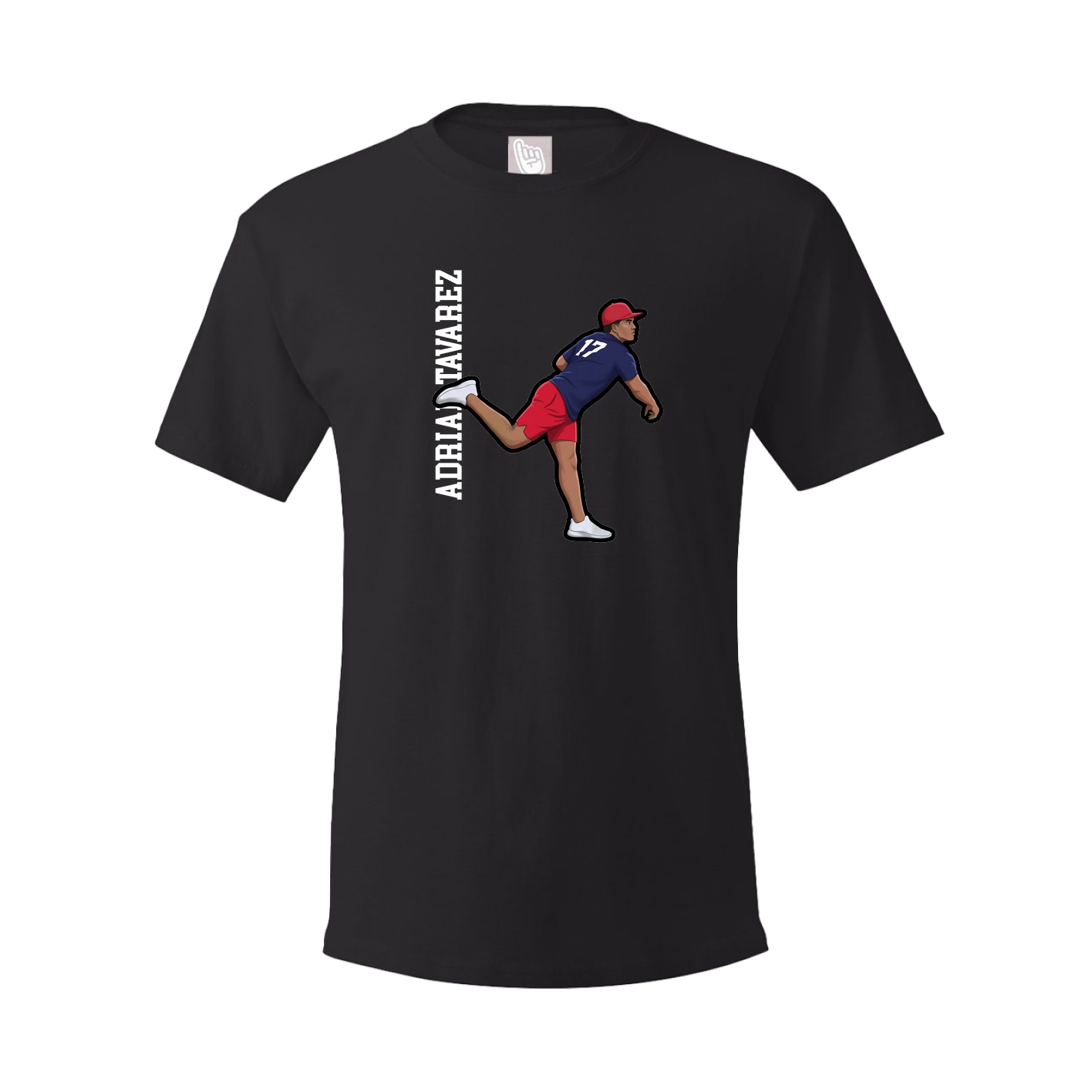 Youth Tee — Name Vertical in Black
