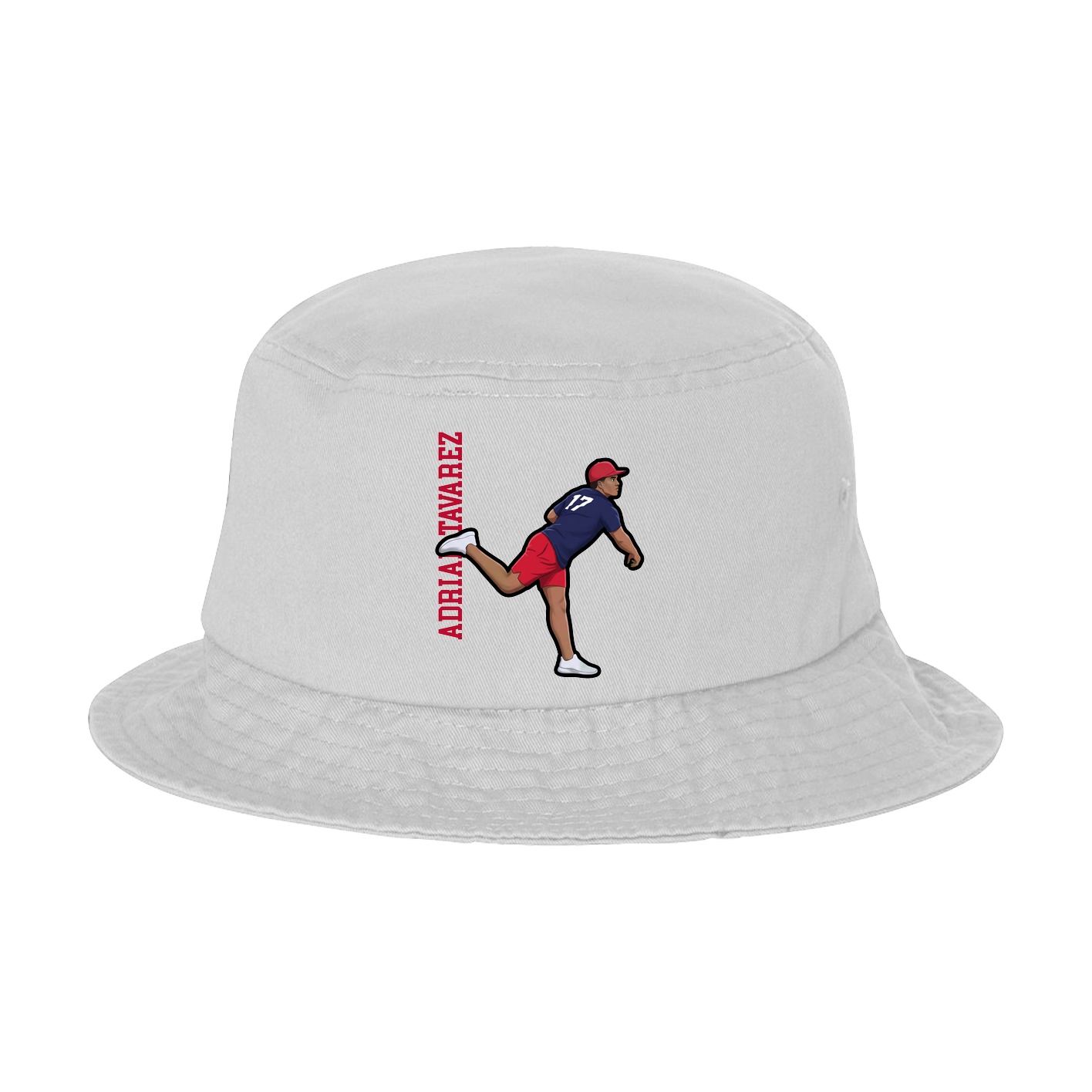 Bucket Cap — Name Vertical in White