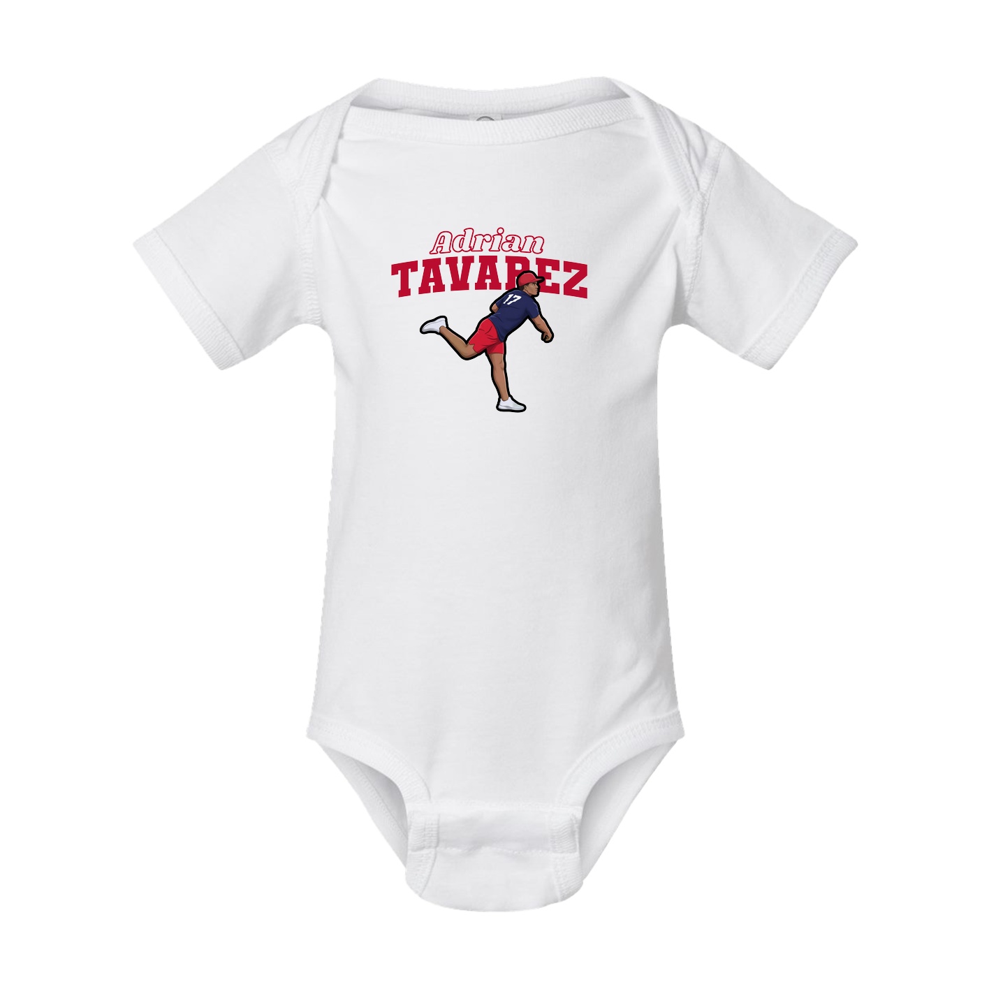 Baby Onesie — Name Arch in White