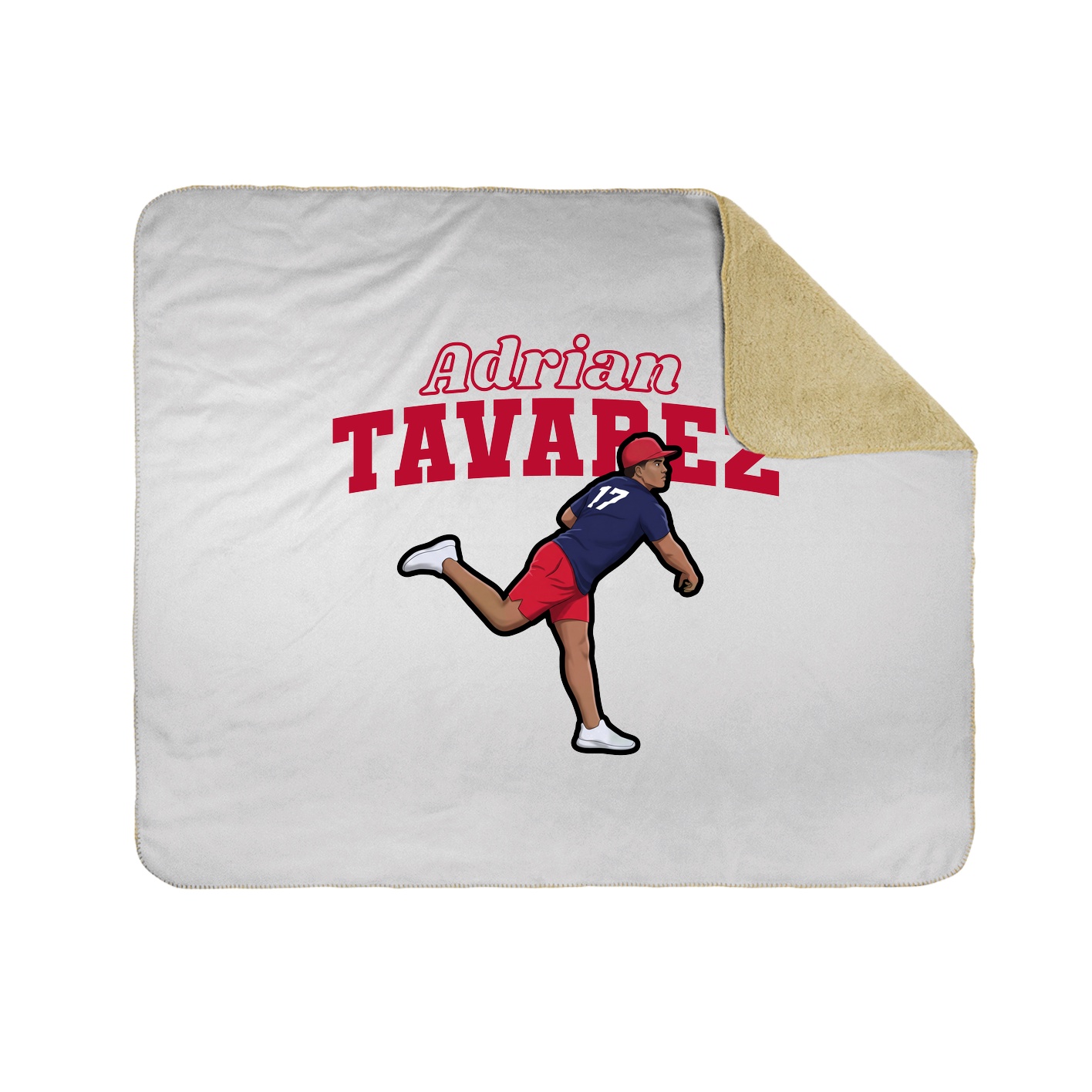 Throw Blanket — Name Arch in White
