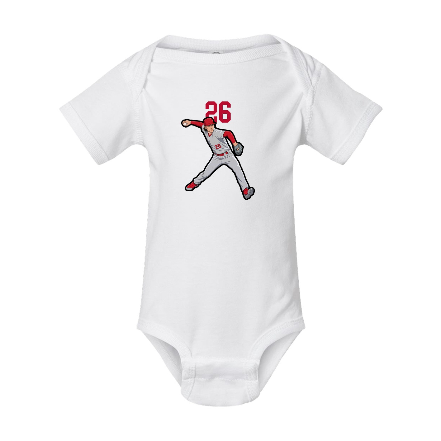Baby Onesie — Number Top in White