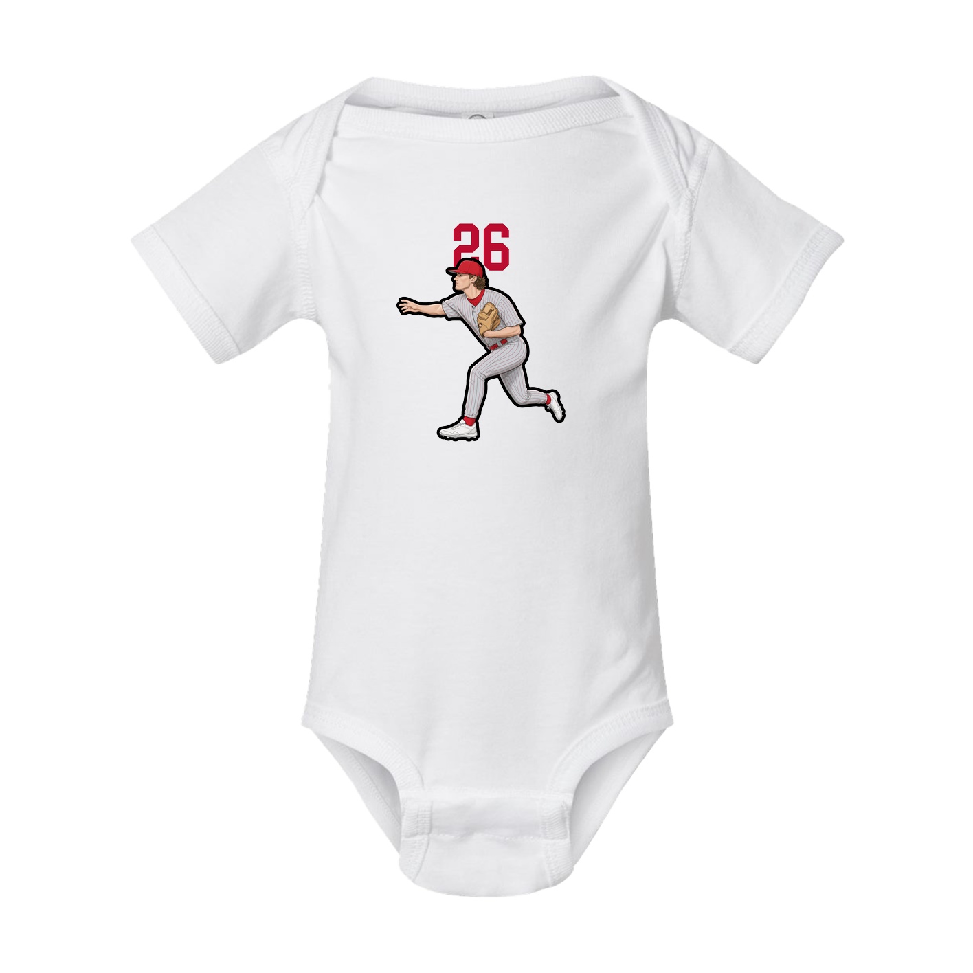 Baby Onesie — Number Top in White