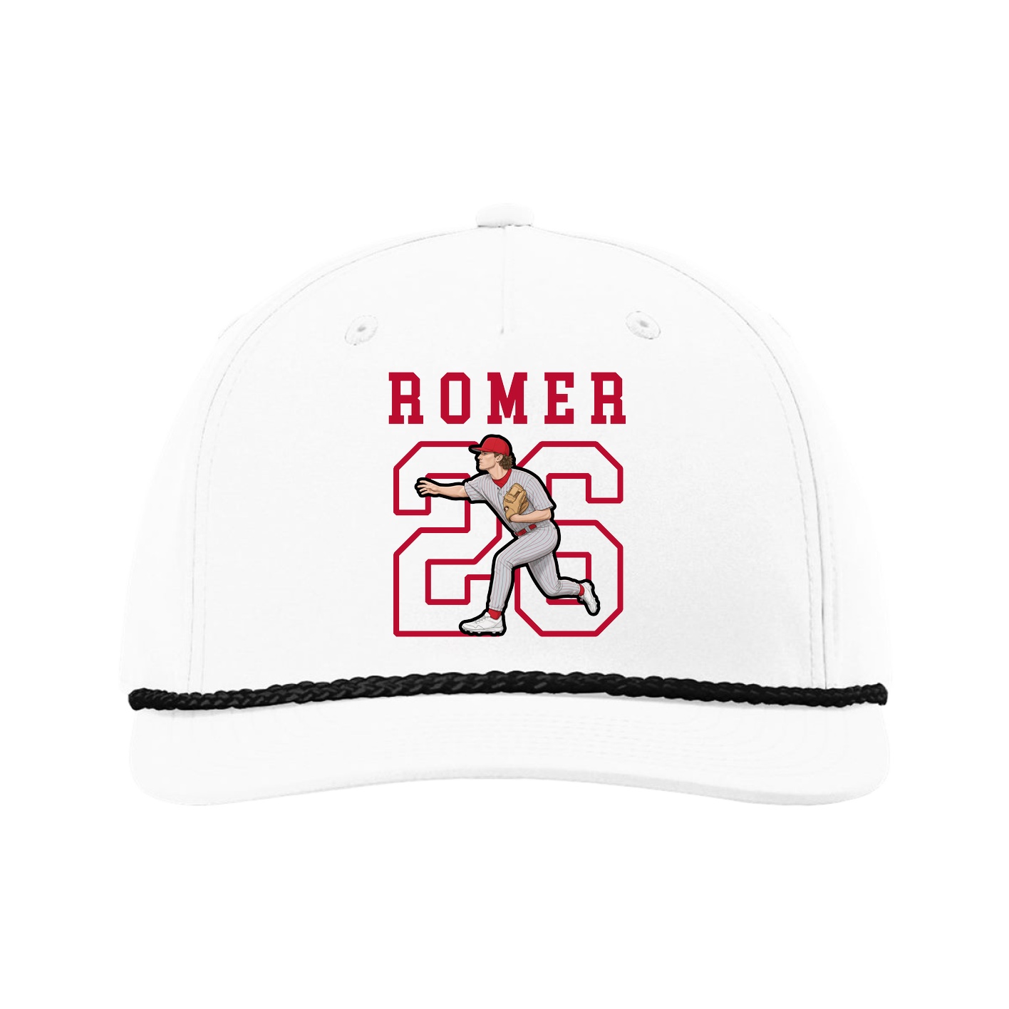 Five-Panel Classic Rope Cap — Shirsey in White