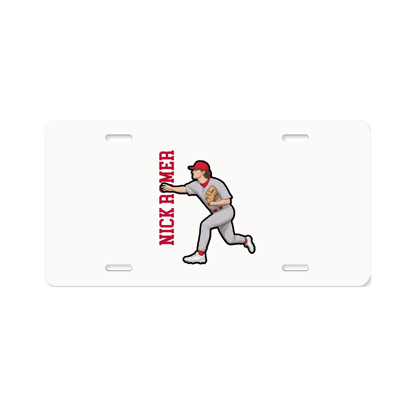 License Plate — Name Vertical in Classic