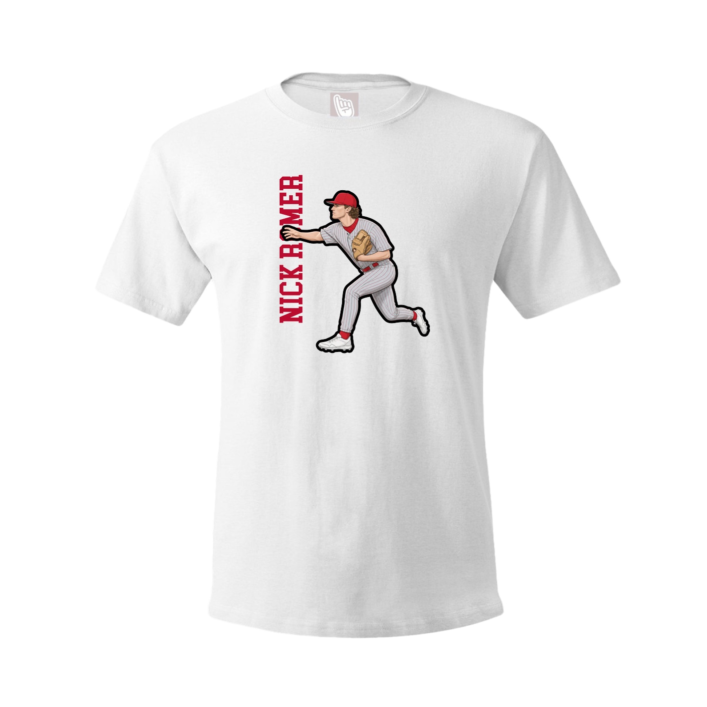 Youth Tee — Name Vertical in White