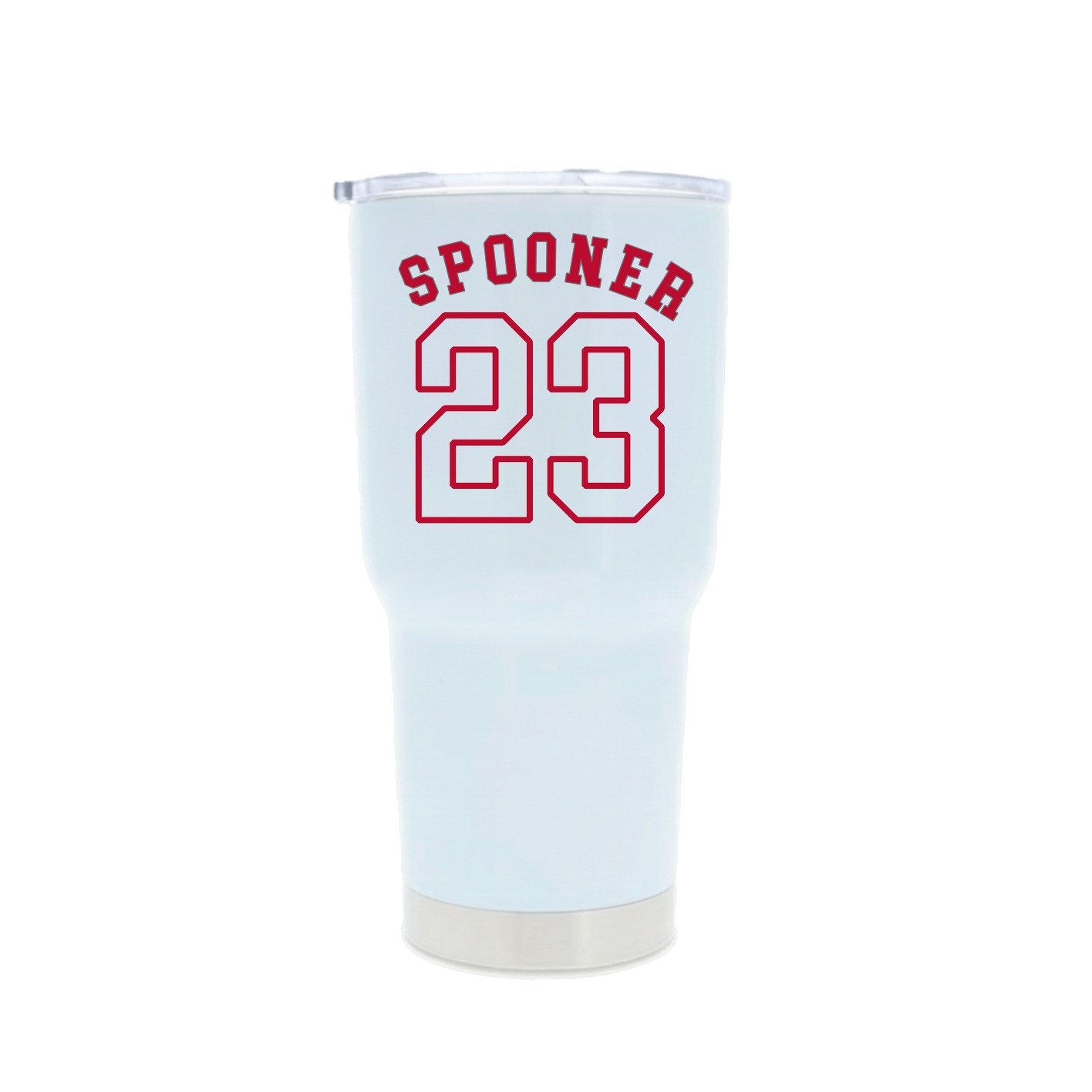 30oz Stainless Steel Tumbler — Shirsey Arch in White