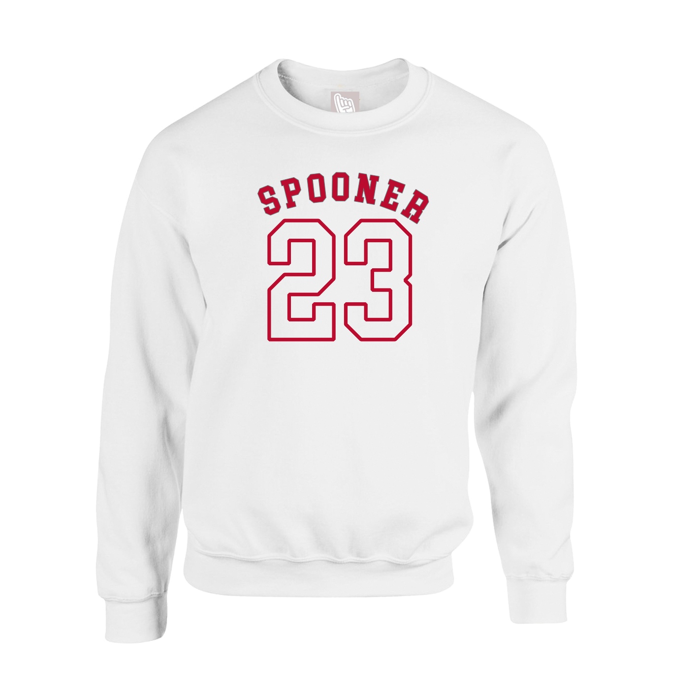 Fleece Crew — Shirsey Arch in White