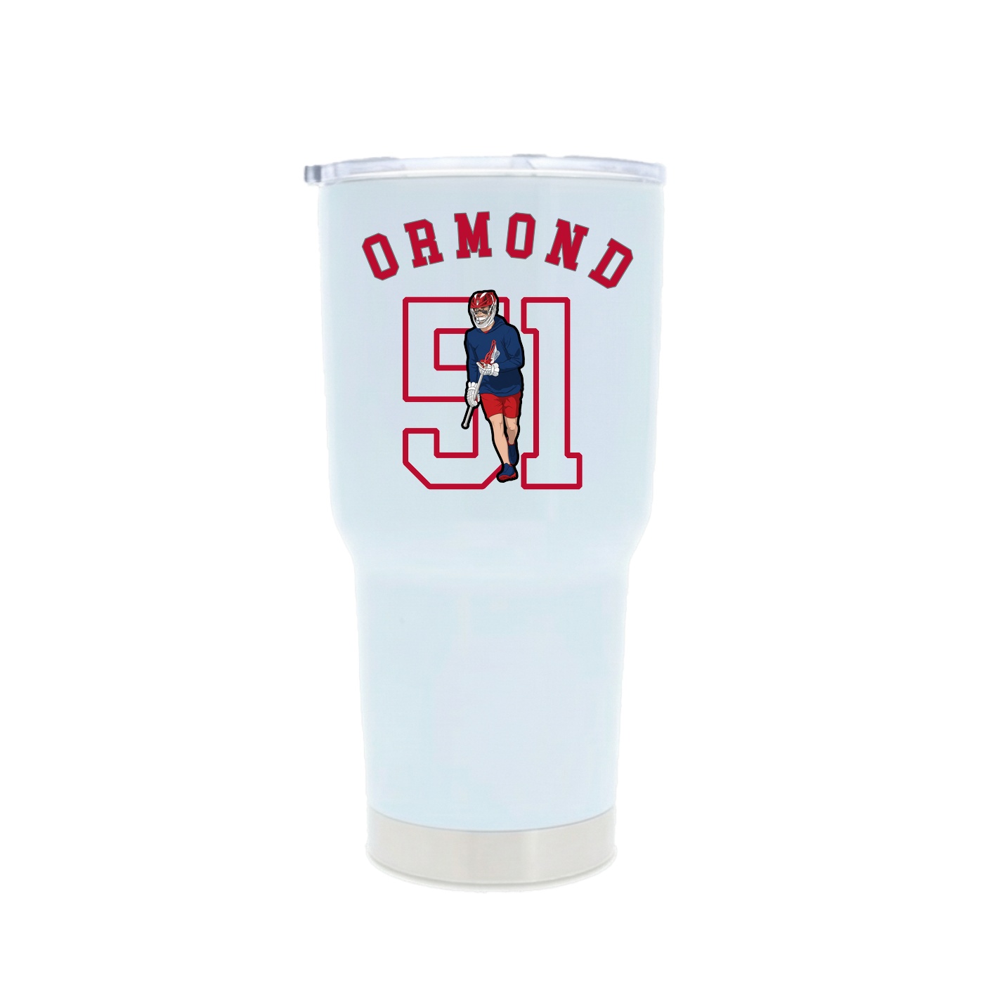 30oz Stainless Steel Tumbler — Shirsey Arch in White