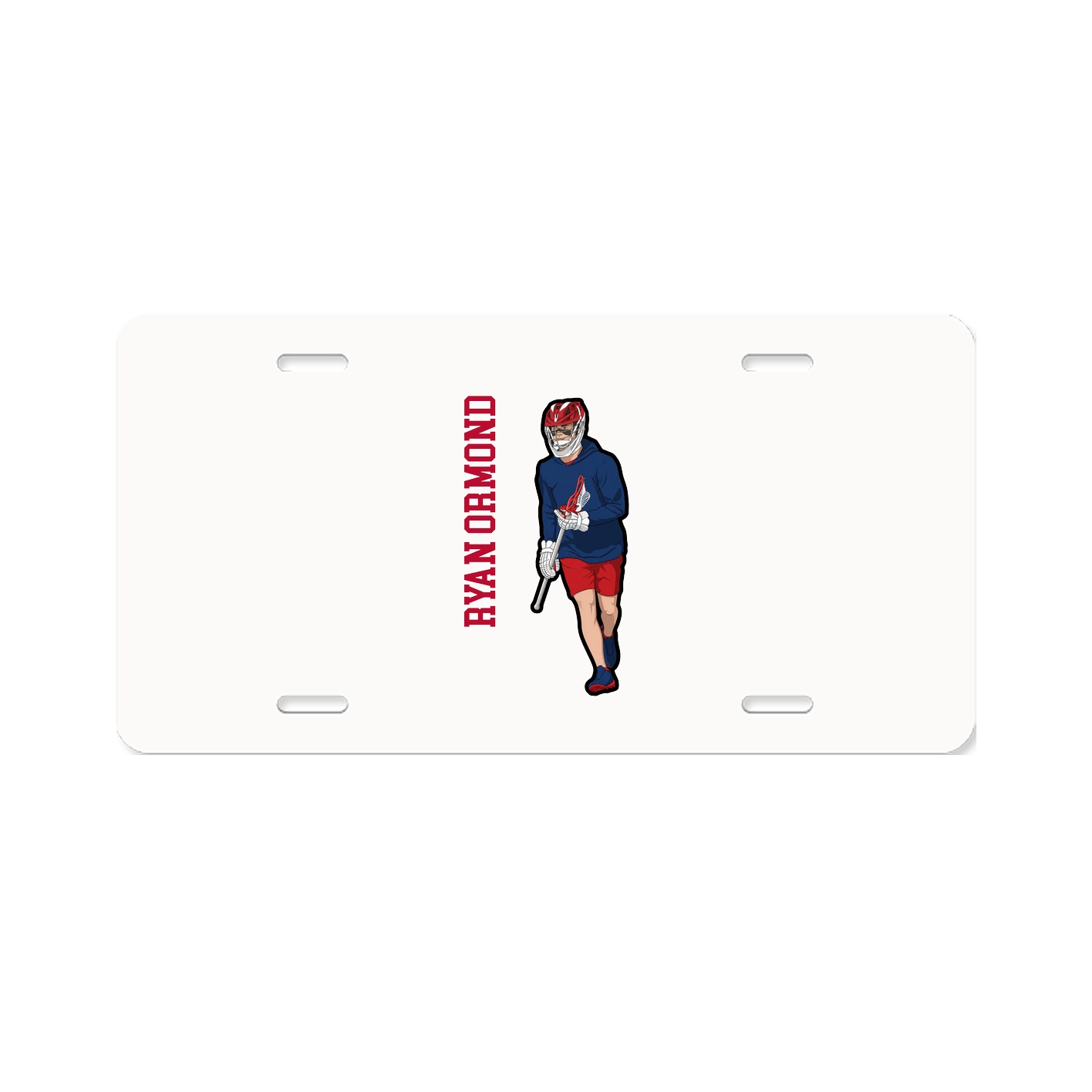 License Plate — Name Vertical in Classic