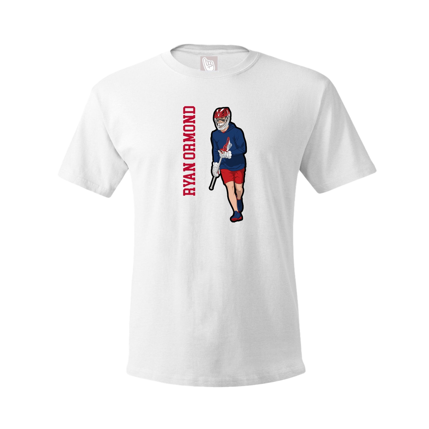 Youth Tee — Name Vertical in White