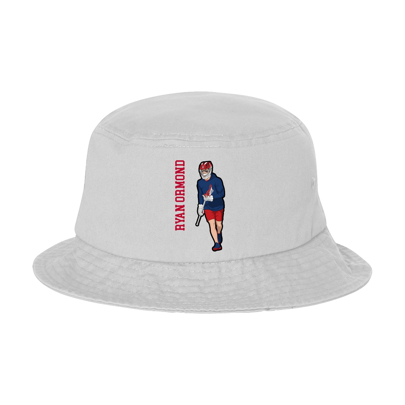 Bucket Cap — Name Vertical in White