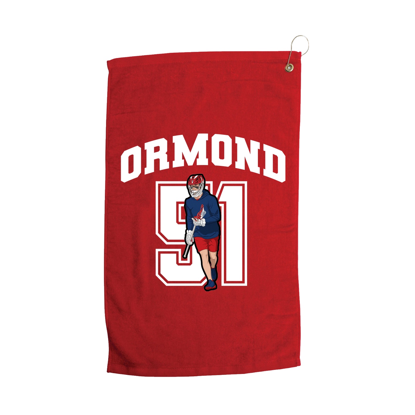 Golf Towel — Number in Red