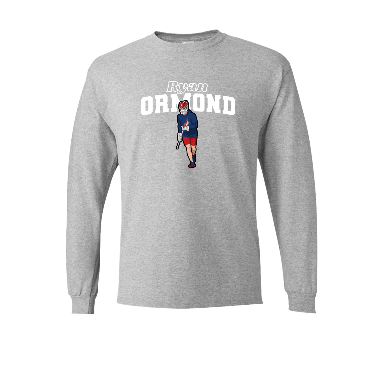 Long Sleeve Tee — Name Arch in Grey