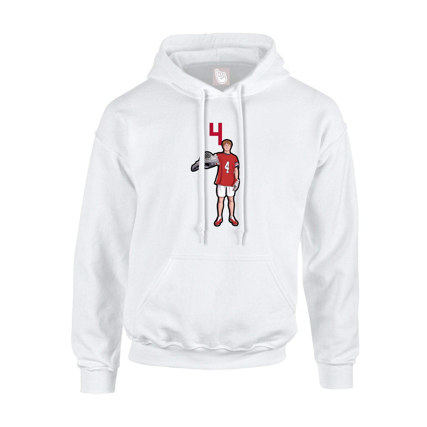 Hoodie — Number Top in White