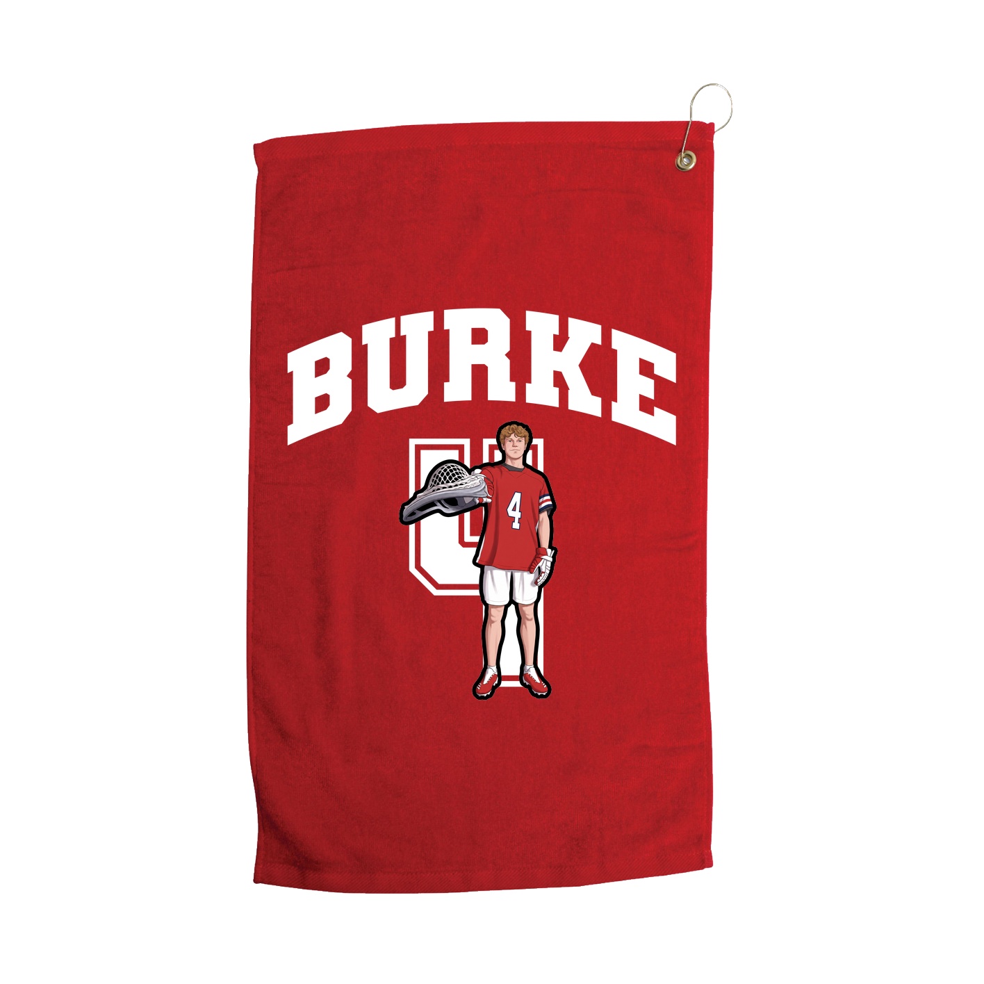 Golf Towel — Number in Red