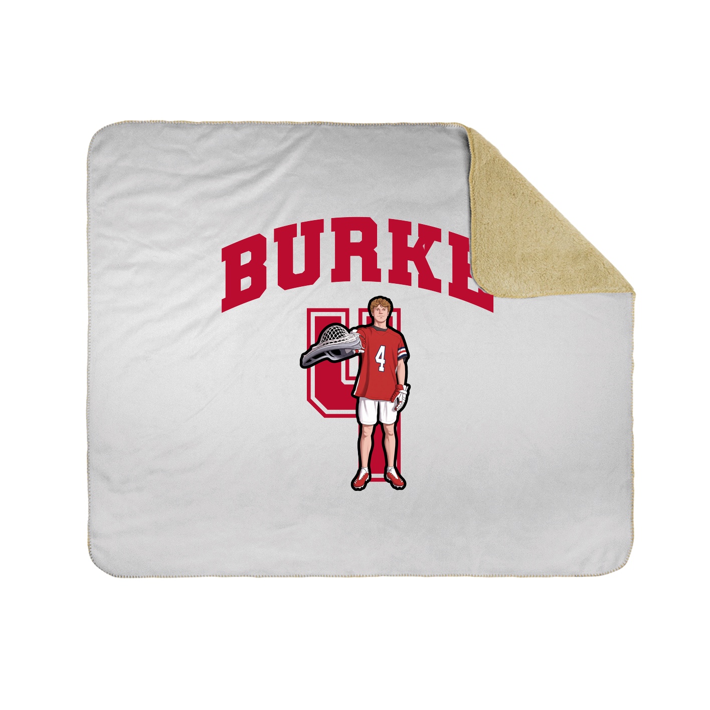 Throw Blanket — Number in White