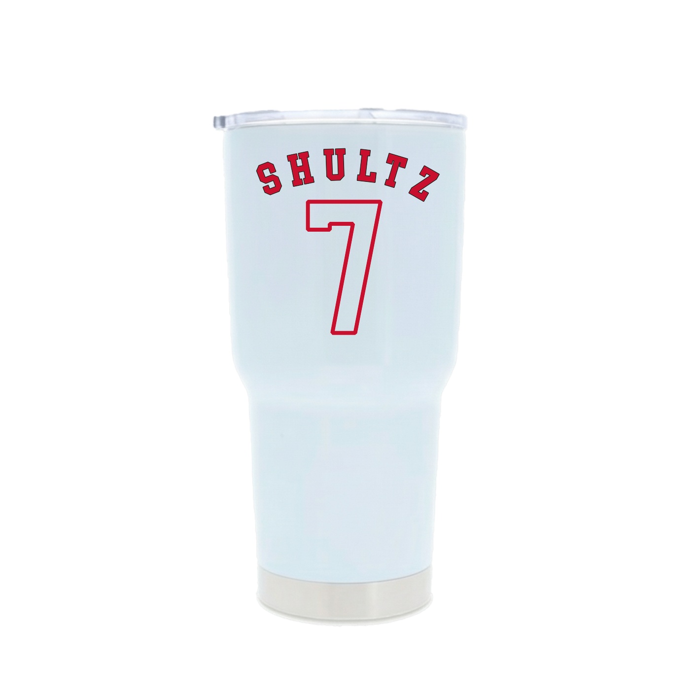 30oz Stainless Steel Tumbler — Shirsey Arch in White