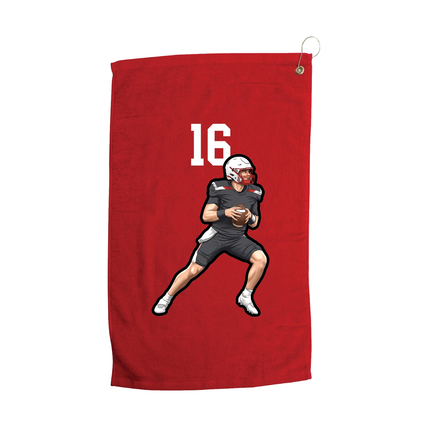 Golf Towel — Number Top in Red