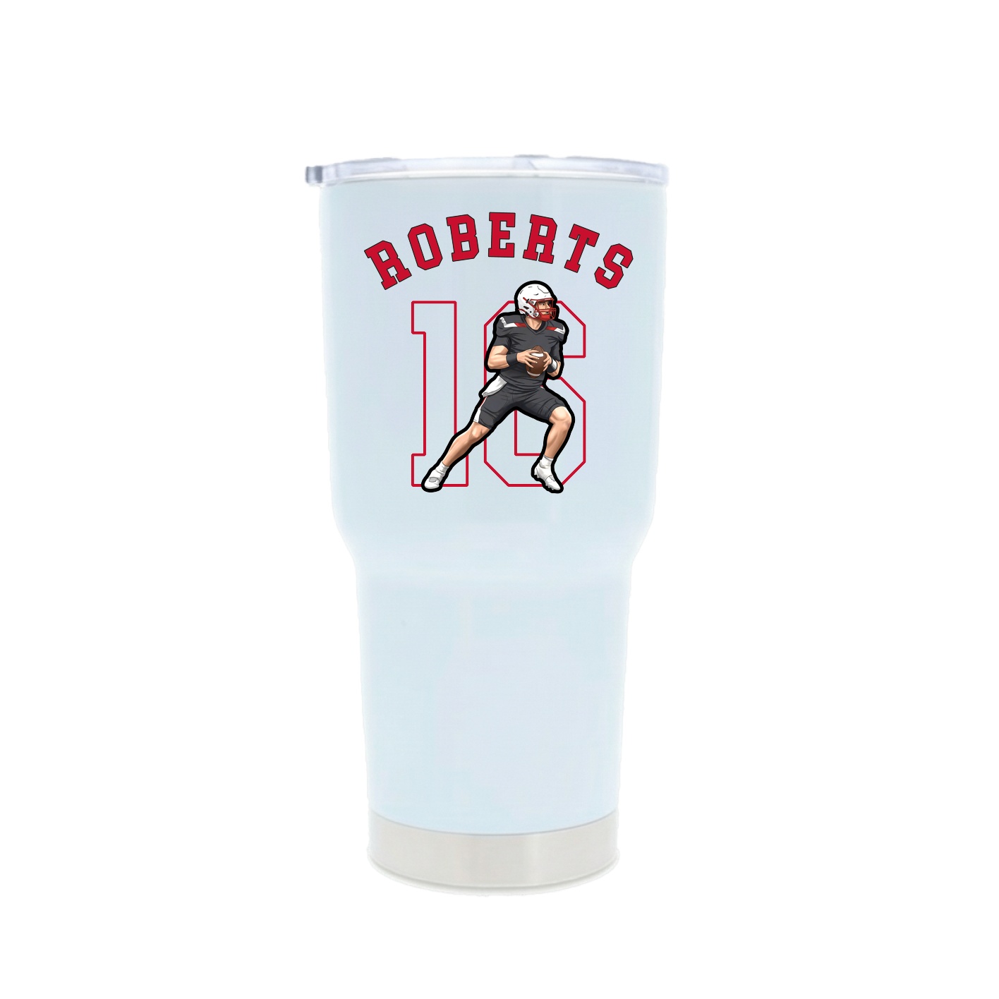 30oz Stainless Steel Tumbler — Shirsey Arch in White