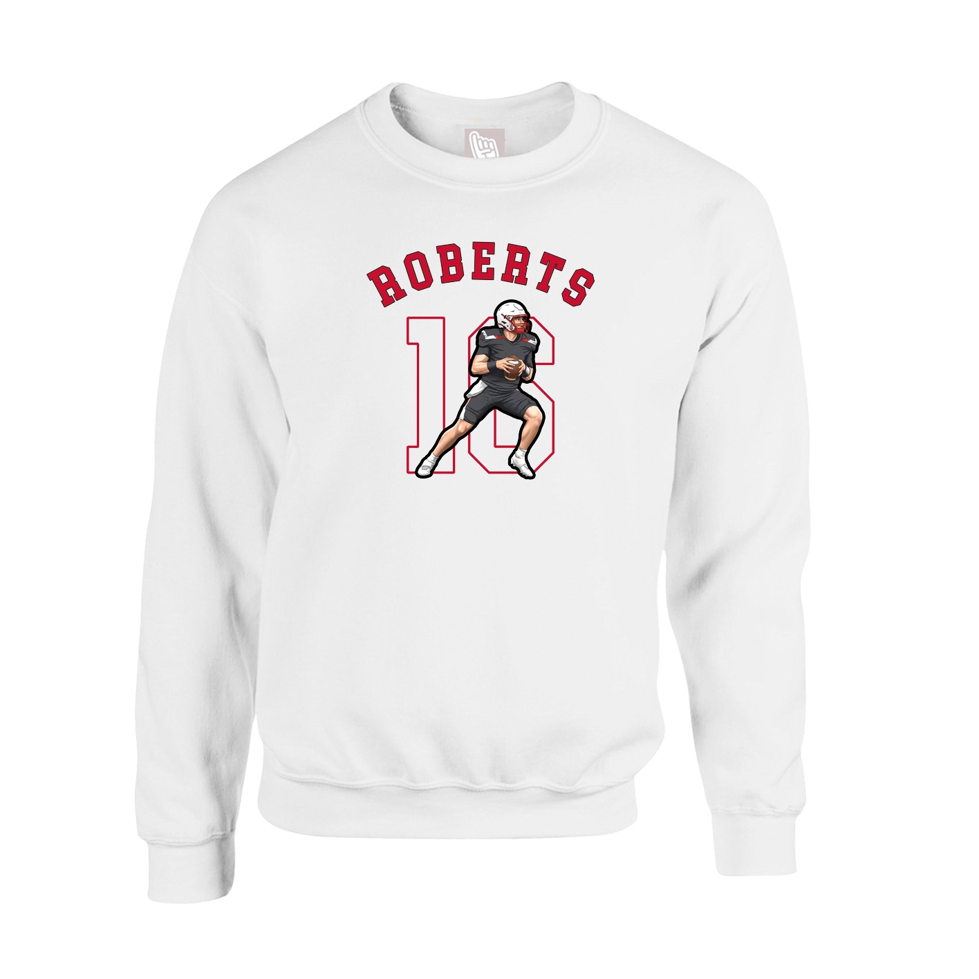 Fleece Crew — Shirsey Arch in White