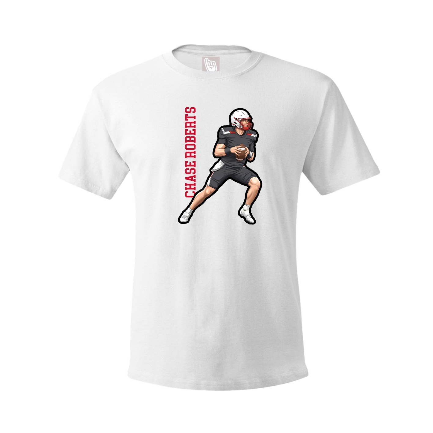 Tee — Name Vertical in White
