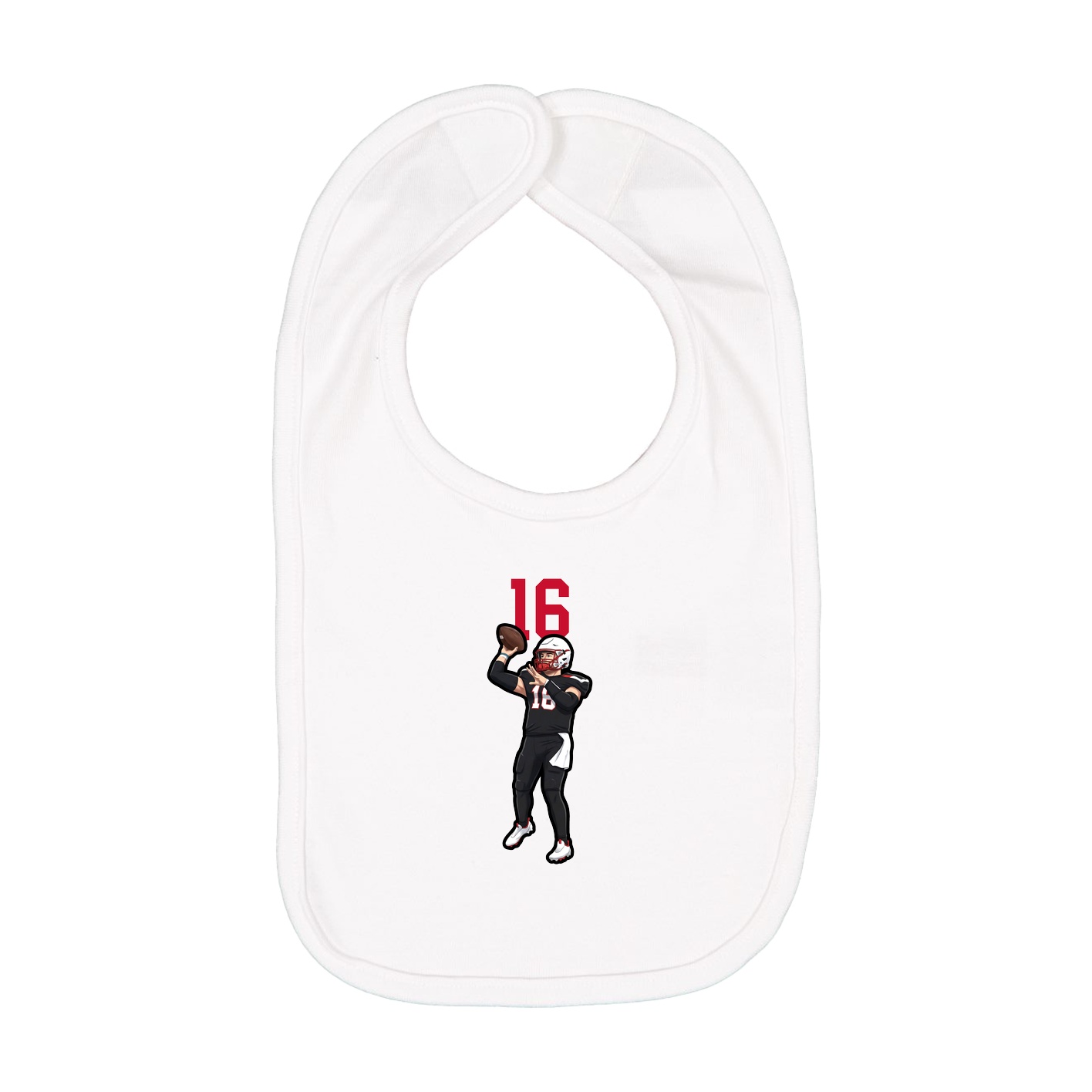 Infant Bib — Number Top in White