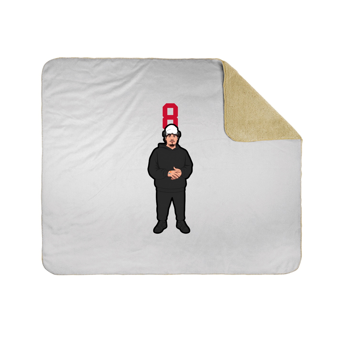 Throw Blanket — Number Top in White