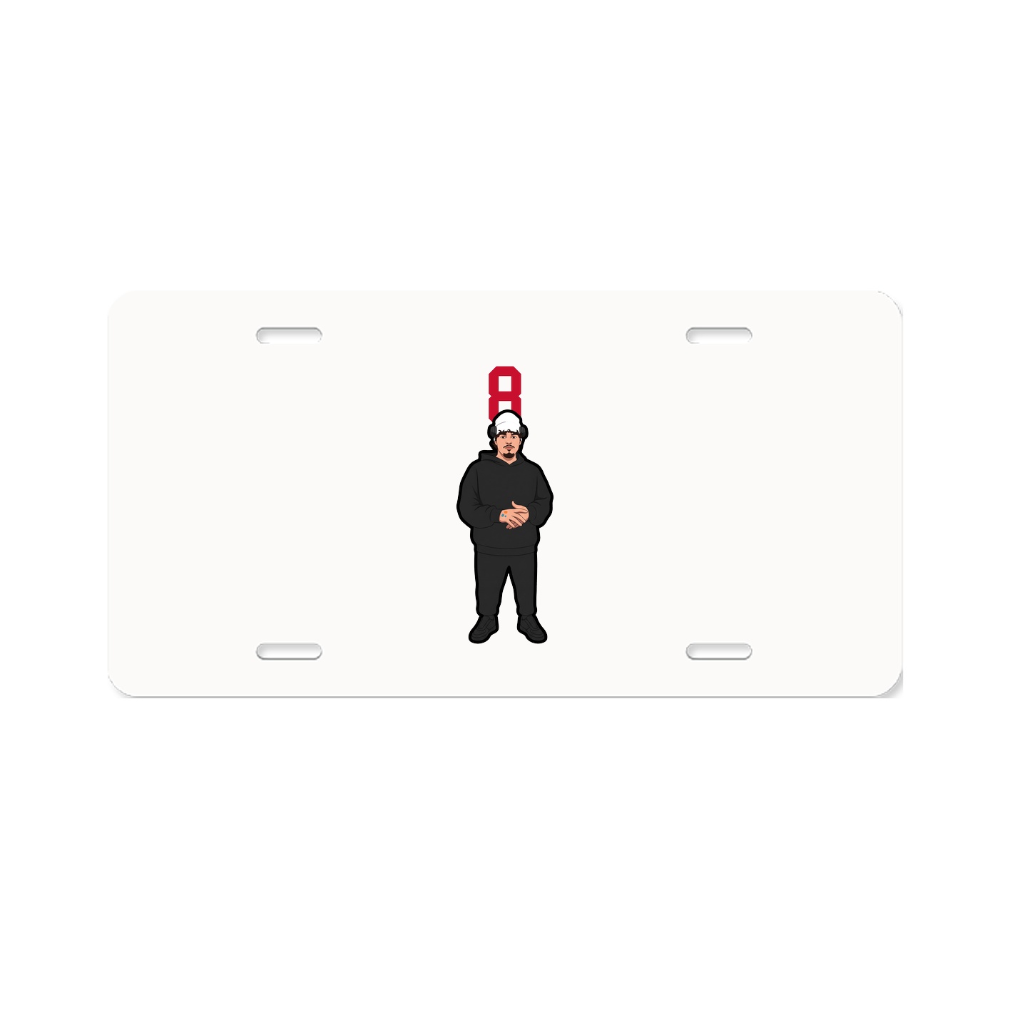 License Plate — Number Top in Classic