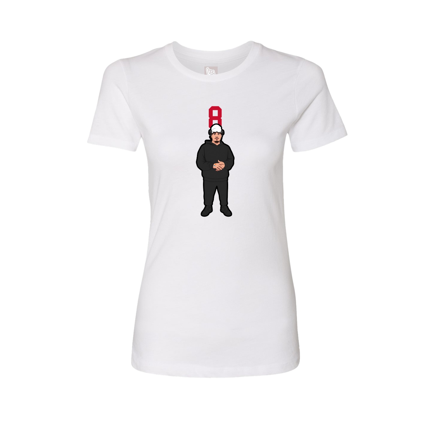 Womens Tee — Number Top in White