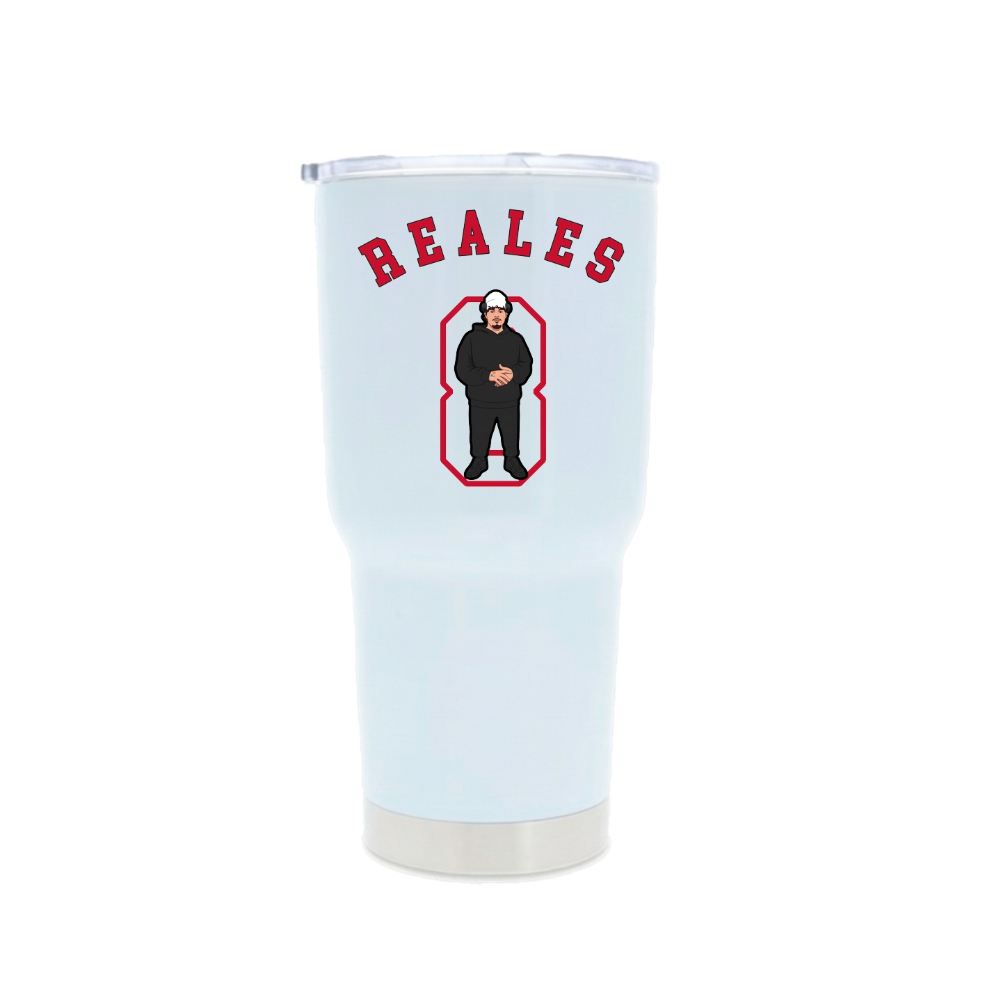 30oz Stainless Steel Tumbler — Shirsey Arch in White