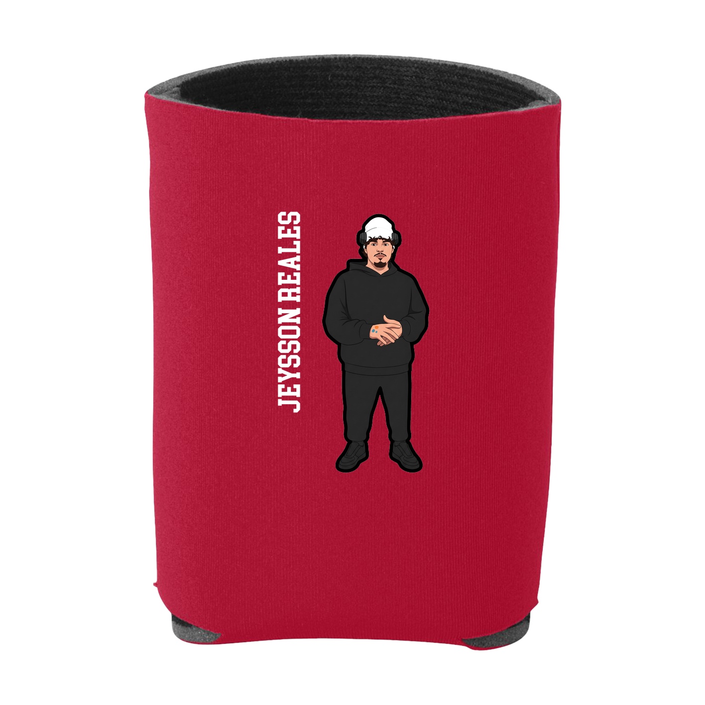 Can Holder — Name Vertical in Red