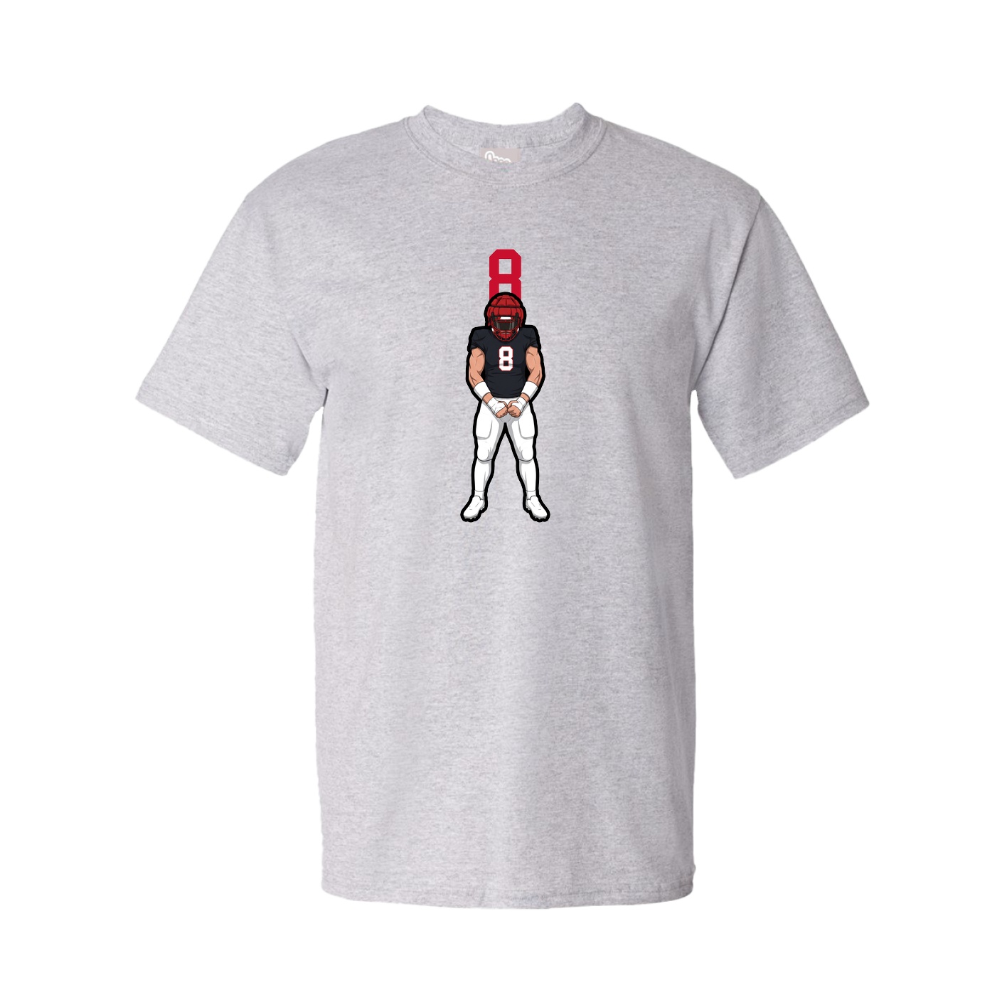 Youth Tee — Number Top in Grey