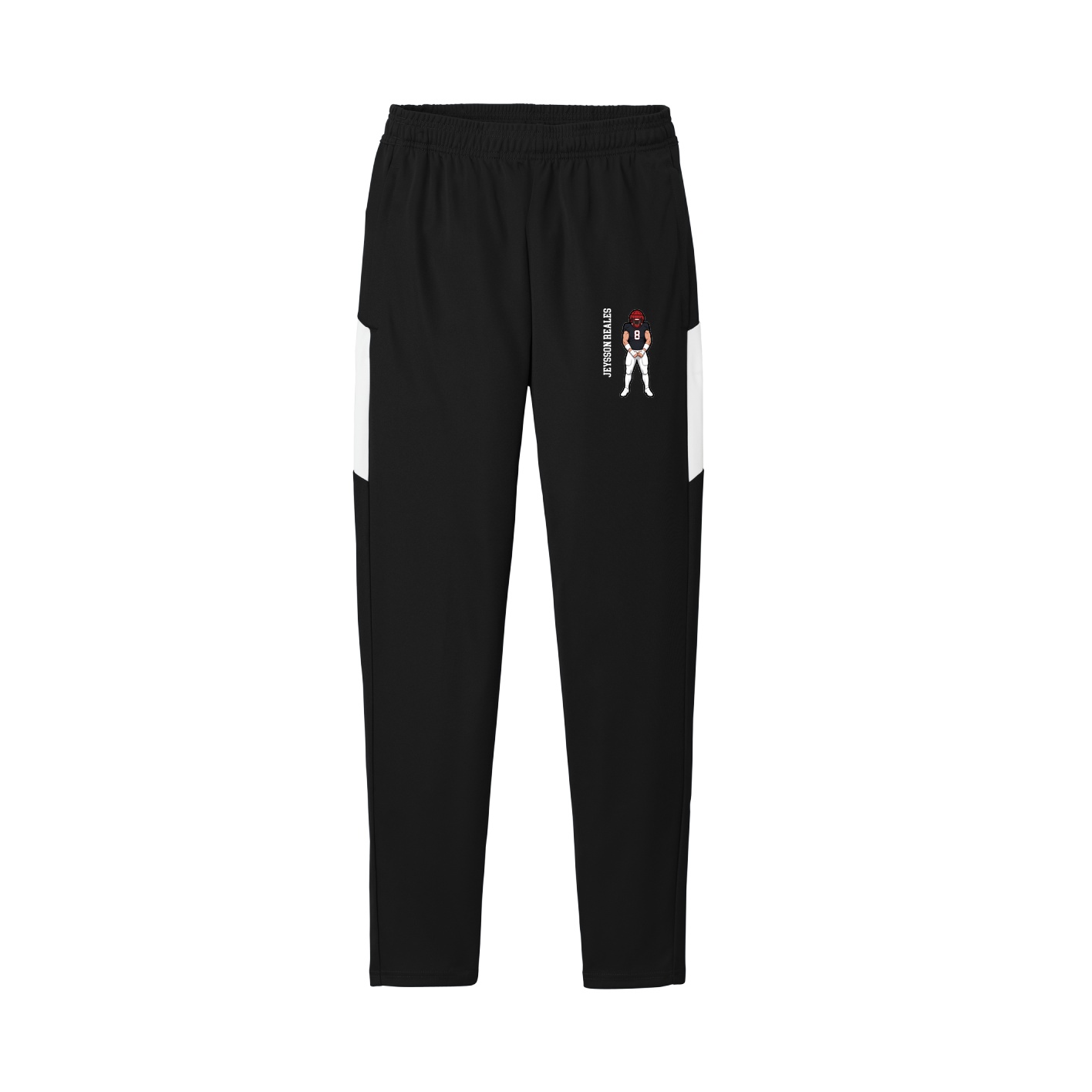 Team Travel Pant — Name Vertical in Black/White