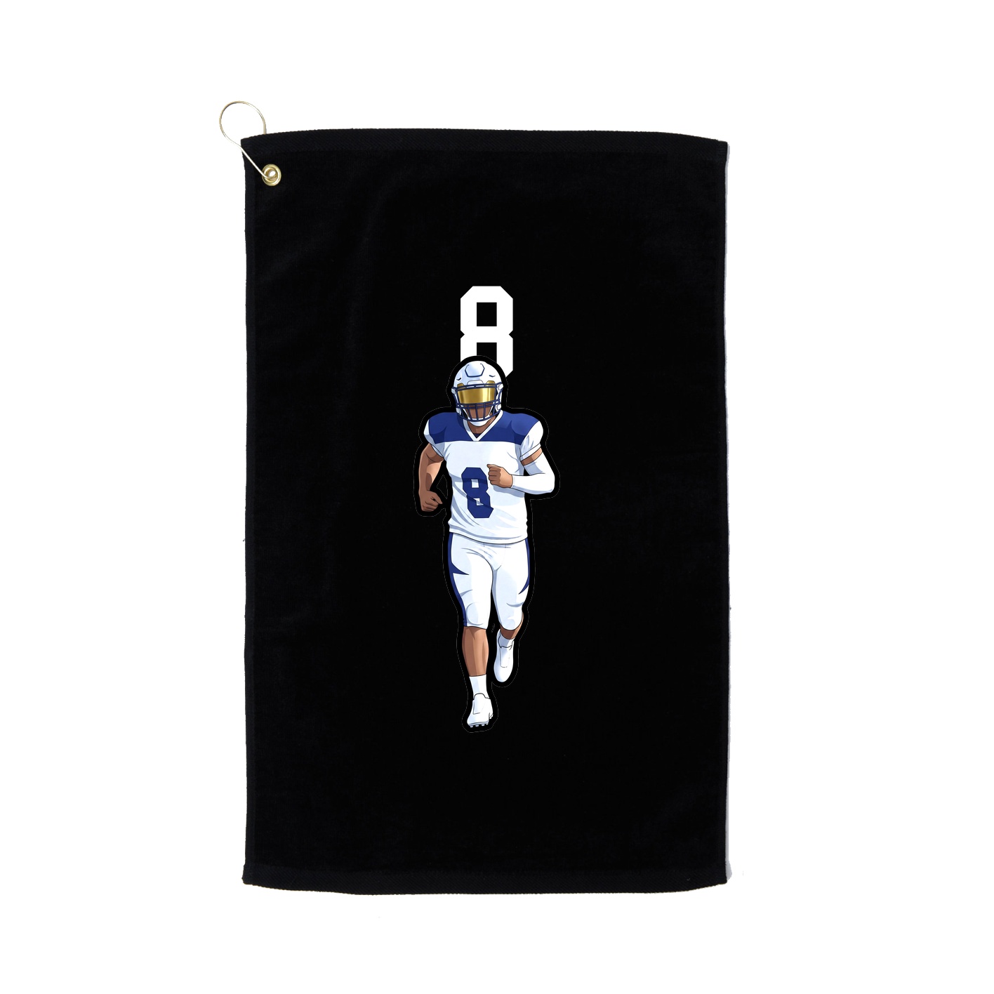 Golf Towel — Number Top in Black