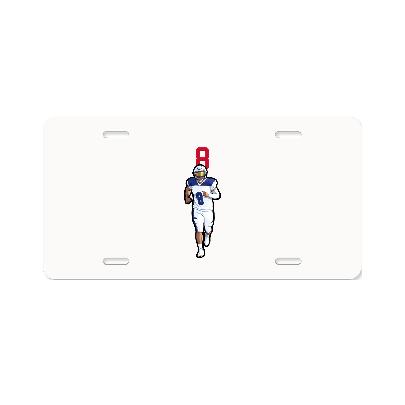 License Plate — Number Top in Classic